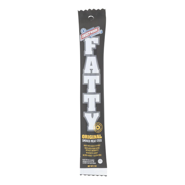 Sweetwood Jerky Company Meat Stick - Fatty - Original - Case Of 20 - 2 Oz