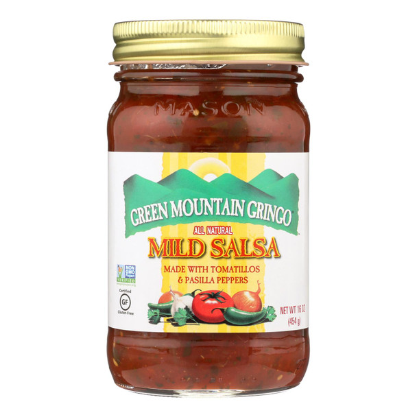 Green Mountain Gringo Salsa - Mild - Case Of 6 - 16 Oz.