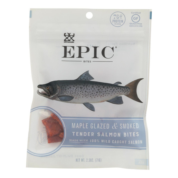 Epic - Jerky Bites - Salmon Maple Dill - Case Of 8 - 2.5 Oz.