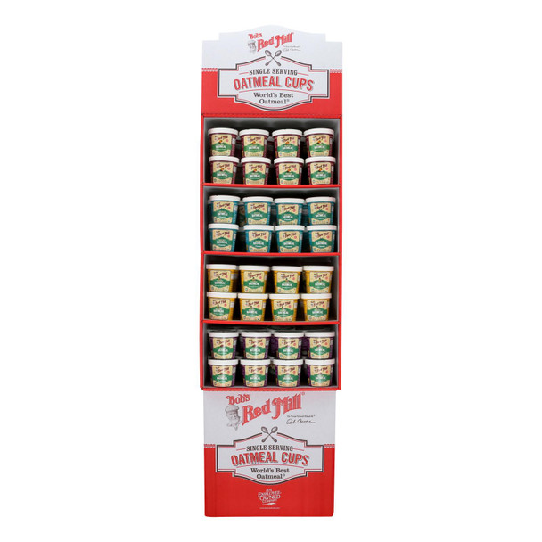 Bob's Red Mill - Display - Oatmeal Cups - 4 Varieties - Case Of 96 - Count