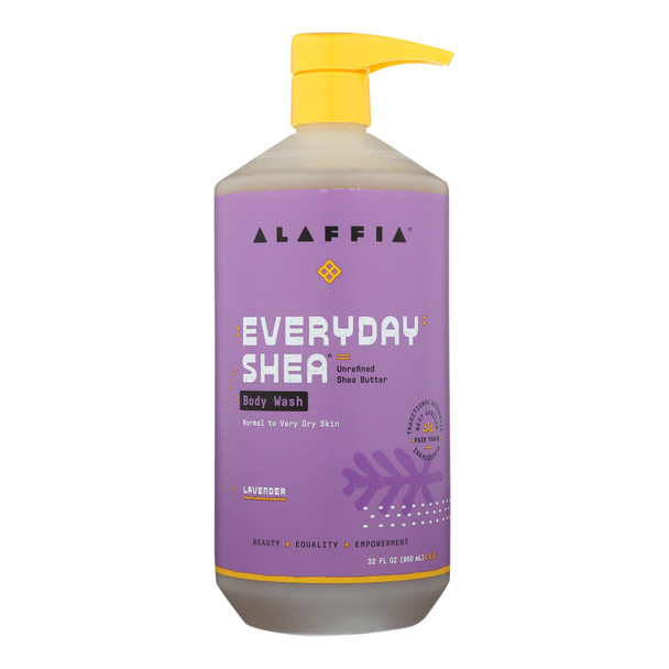Alaffia - Everyday Body Wash - Shea Lavender - 32 Oz.