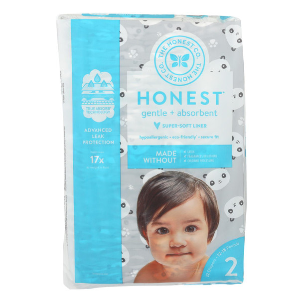 The Honest Company - Diapers Size 2 - Pandas  - 32 Count