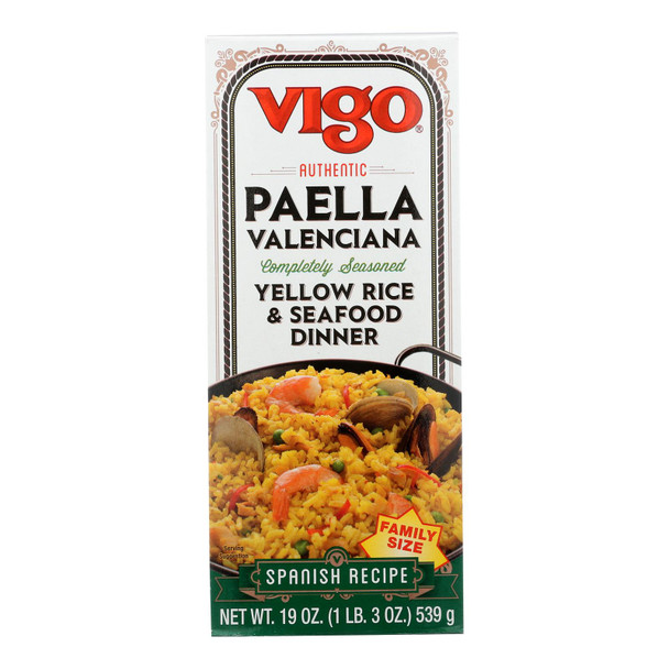 Vigo Yellow Rice And Seafood Dinner - Paella Valenciana - Case Of 6 - 19 Oz.