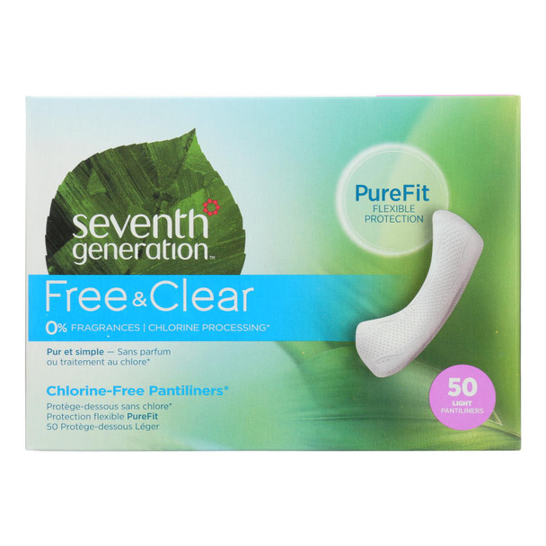 Seventh Generation - Pantiliners - Chlorine Free - Case Of 6 - 50 Ct