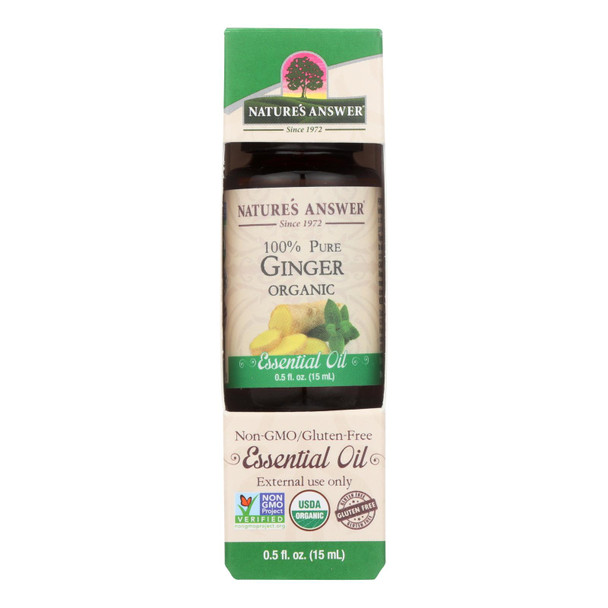 Nature's Answer - Organic Essential Oil - Ginger Root - 0.5 Oz.