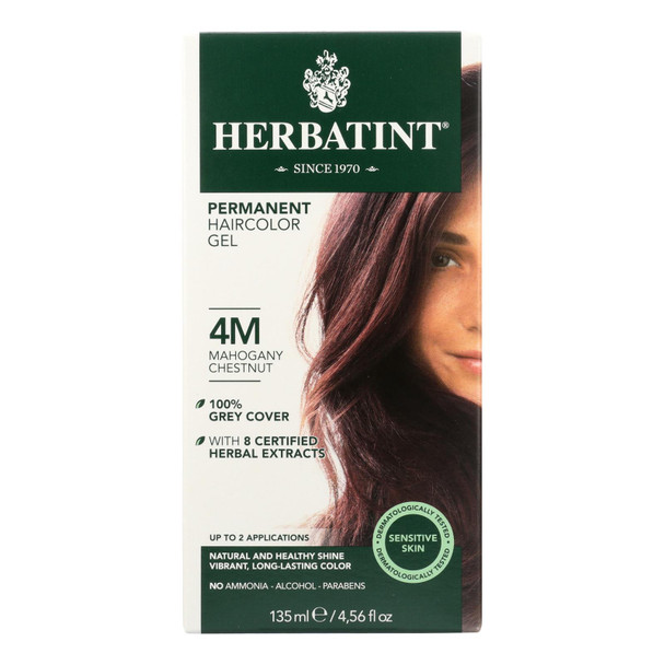 Herbatint Permanent Herbal Haircolour Gel 4m Mahogany Chestnut - 135 Ml