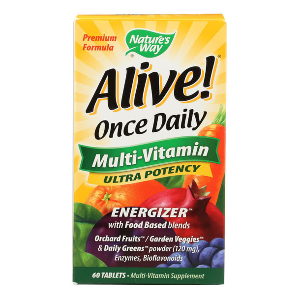 Nature's Way - Alive! Once Daily Multi-vitamin - Ultra Potency - 60 Tablets