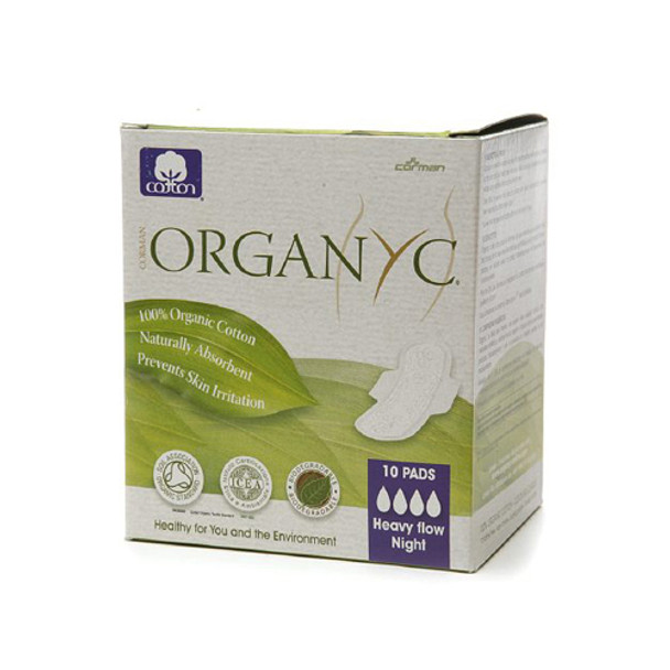 Organyc - Pads Night Ctn Fold W/wng - 1 Each - 10 Ct