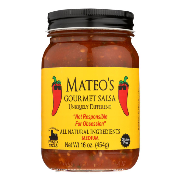 Mateo's Gourmet Salsa - Case Of 6 - 16 Oz