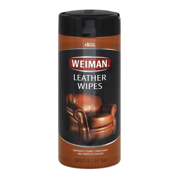 Weiman Leather Wipes - Case Of 4 - 30 Count