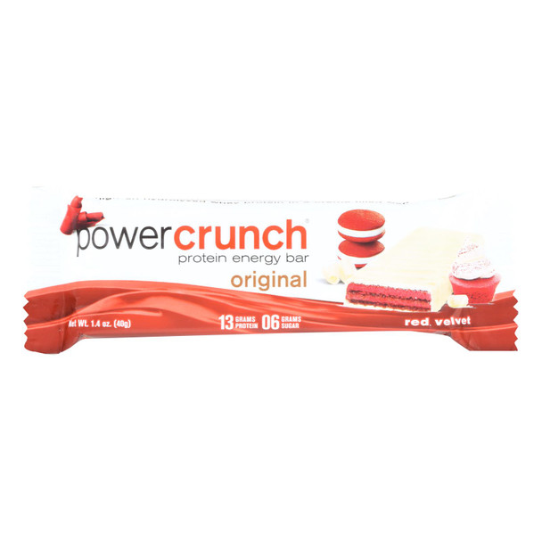 Power Crunch, Protein Energy Bar, Red Velvet - Case Of 12 - 1.4 Oz