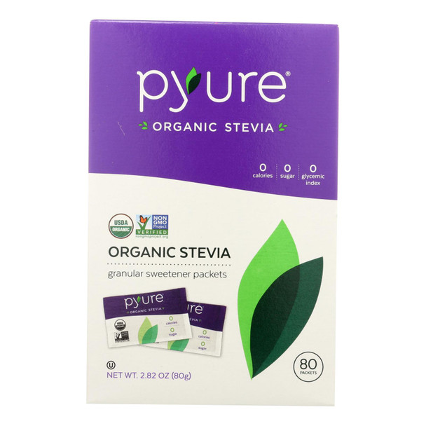 Pyure Brand Organic Stevia Granular Sweetener  - Case Of 6 - 2.82 Oz