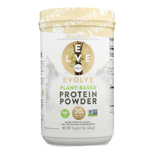 Evolve Real Plant-powered Ideal Vanilla Protein Powder  - 1 Each - 16 Oz