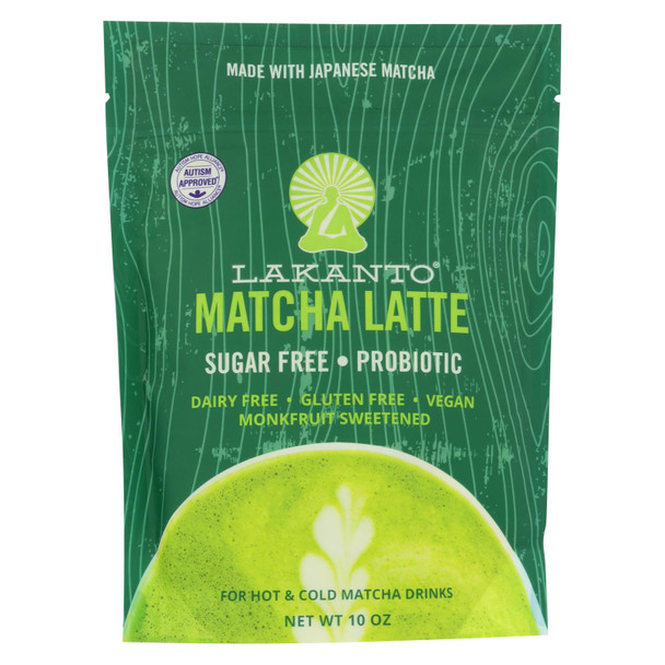 Lakanto Monkfruit Sweetened Matcha Latte  - Case Of 8 - 10 Oz