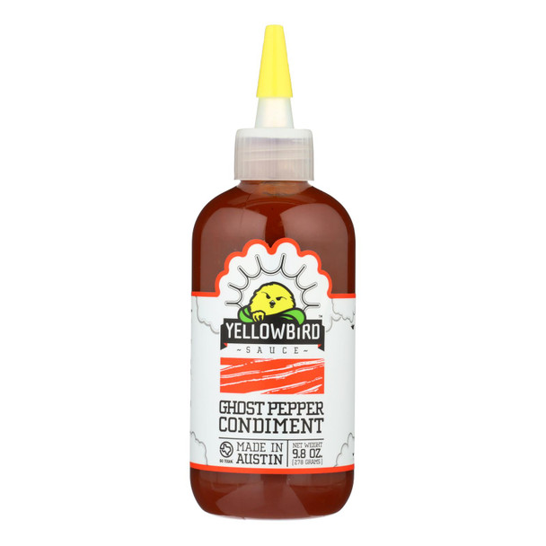 Yellowbird Sauce Ghost Pepper Condiment  - Case Of 6 - 9.8 Oz