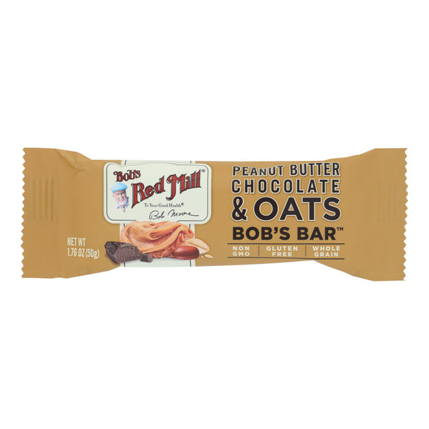 Bob's Red Mill - Bar Pnutbt Chocolate Ots - Case Of 12 - 1.76 Oz