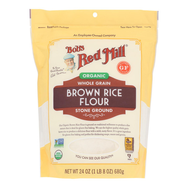 Bob's Red Mill - Flour Rice Brown - Case Of 4 - 24 Oz