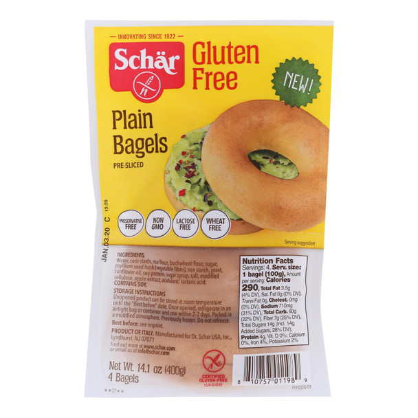 Schar - Bagel Plain - Case Of 4 - 14.1 Oz