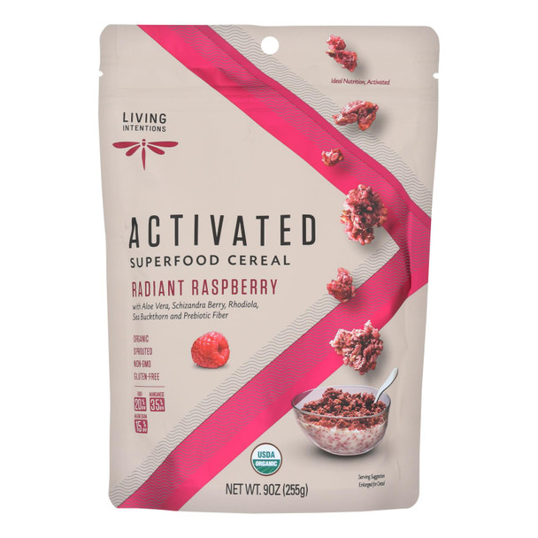 Living Intentions Activated Superfood Cereal - Radiant Raspberry - Case Of 6 - 9 Oz