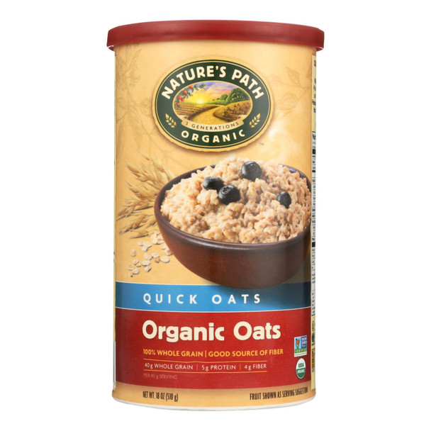Nature's Path Quick Oats Hot Cereal  - Case Of 6 - 18 Oz