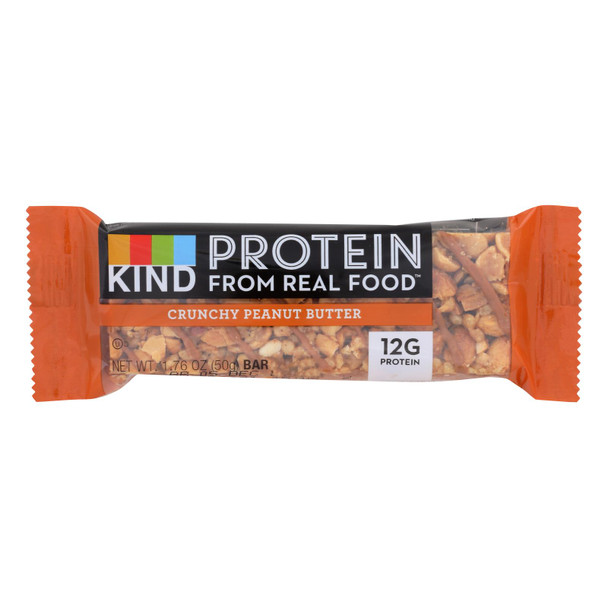 Kind Protein From Real Food Crunchy Peanut Butter Bars  - Case Of 12 - 1.76 Oz