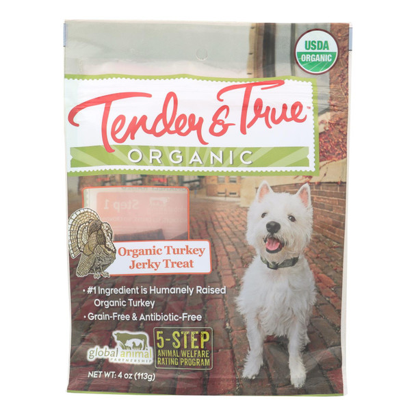 Tender & True Organic Turkey Jerky Treats  - Case Of 10 - 4 Oz