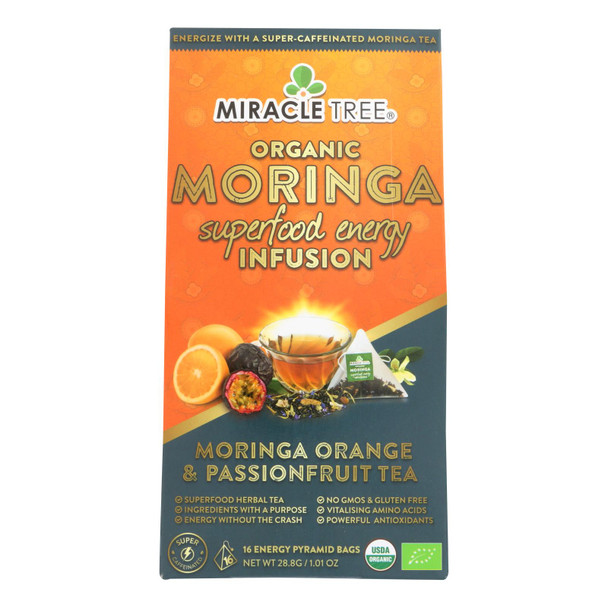 Miracle Tree - Tea Moringa Orange Psft - Case Of 5 - 16 Ct