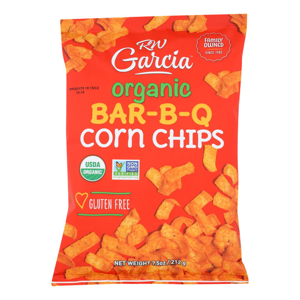 R. W. Garcia Organic Bar-b-q Corn Chips - Case Of 12 - 7.5 Oz