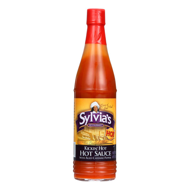 Sylvia's Kickin' Hot Hot Sauce With Aged Cayenne Pepper  - Case Of 24 - 6 Fz
