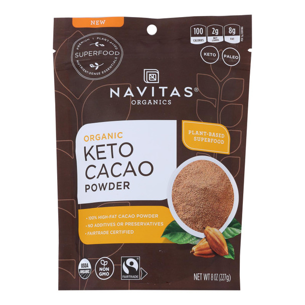 Navitas Organics - Cacao Powderketo - Case Of 6-8 Oz