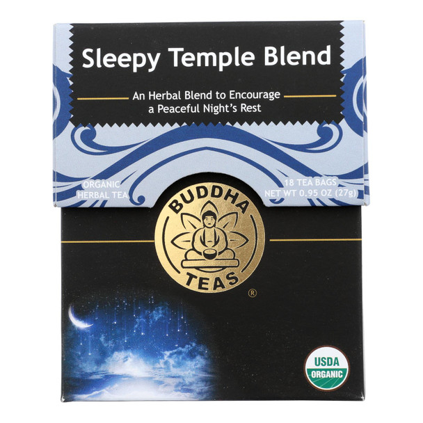 Buddha Teas - Organic Tea - Sleepy Temple Blend - Case Of 6 - 18 Count