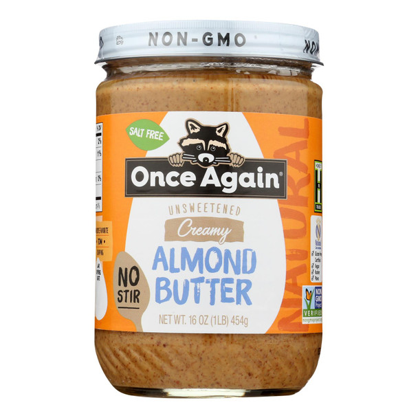 Once Again - Almond Butter Classic No Stir Ntrl - Case Of 6-16 Oz
