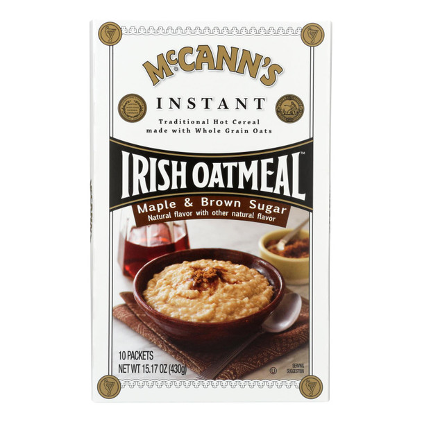 Mccann's Irish Oatmeal - Oatmeal Maple Brown Sugar - Case Of 12-15.1 Oz