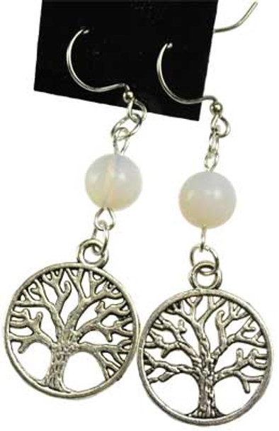 Opalite Tree Of Life Earrings