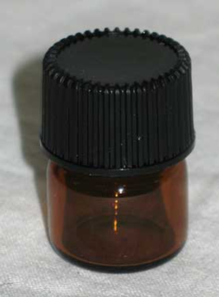 Amber Round Bottle 5/8 Dram