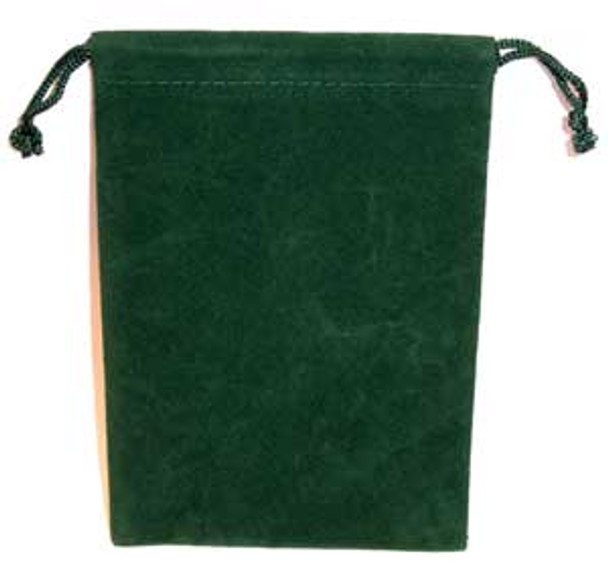 Green Velveteen Bag - 4" x 5-1/2"