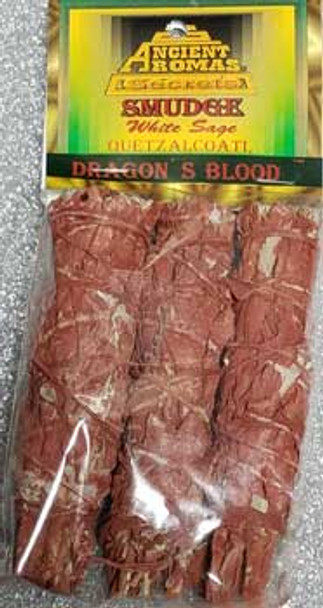Dragon's Blood Sage Smudge Stick 3-pack 4"