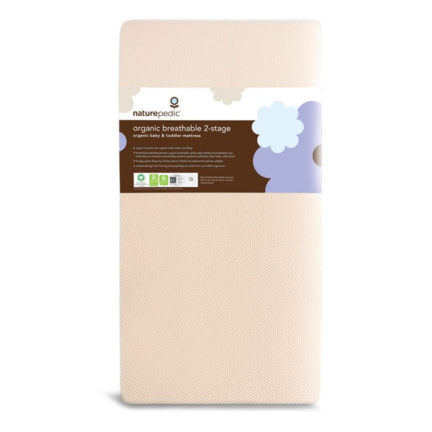 Naturepedic Organic Breathable 2-Stage Baby Crib Mattress - Lightweight