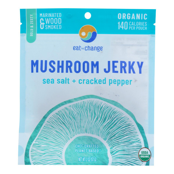 Eat The Change - Mushroom Jerky Sea Salt Pepper - Case Of 8-2 Oz