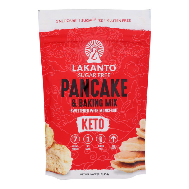 Lakanto - Mix Pancake Baking Sugar Free Keto - Case Of 8-1 Lb