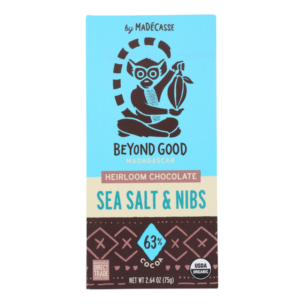 Beyond Good - Bar Salt/nibs Madaga - Case Of 10-2.64 Oz