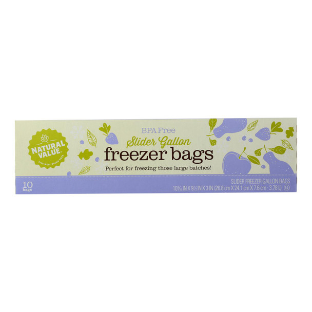 Natural Value - Storage Bags Gallon Frzr - Case Of 12 - 10 Ct