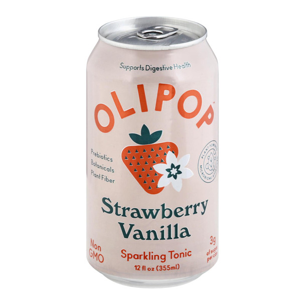 Olipop - Sparkling Tonic Strawberry Vanilla - Case Of 12-12 Fz