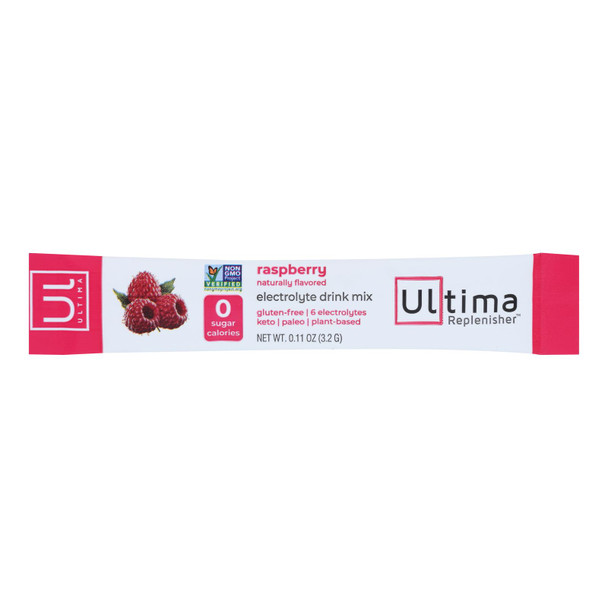Ultima Replenisher - Electrolyte Powder Raspberry - Case Of 20-0.11 Oz