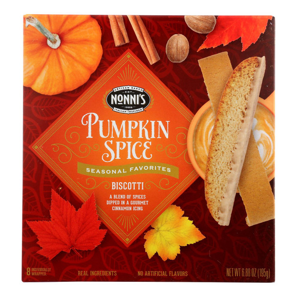 Nonni's - Biscotti Pumpkin Spice - Case Of 6-6.88 Oz