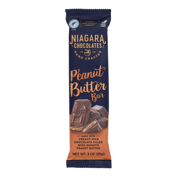 Niagra Chocolates - Chocolate Milk Peanut Butter Bar - Case Of 8-3 Oz