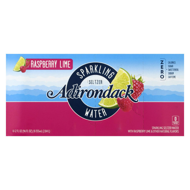 Adirondack - Seltzer Sparkling Water Raspberry Lime - Case Of 3-8/12 Fz