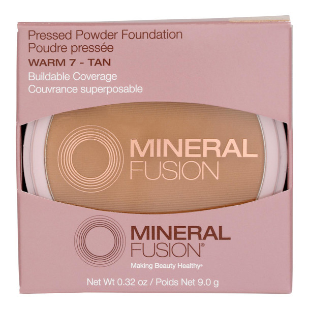 Mineral Fusion - Makeup Pressed Base Warm 7 - 1 Each-.32 Oz