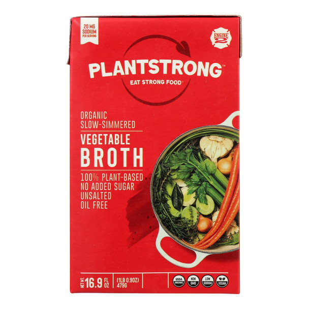 Plantstrong - Broth Slow Simmered Veg - Case Of 6-16.9 Fz