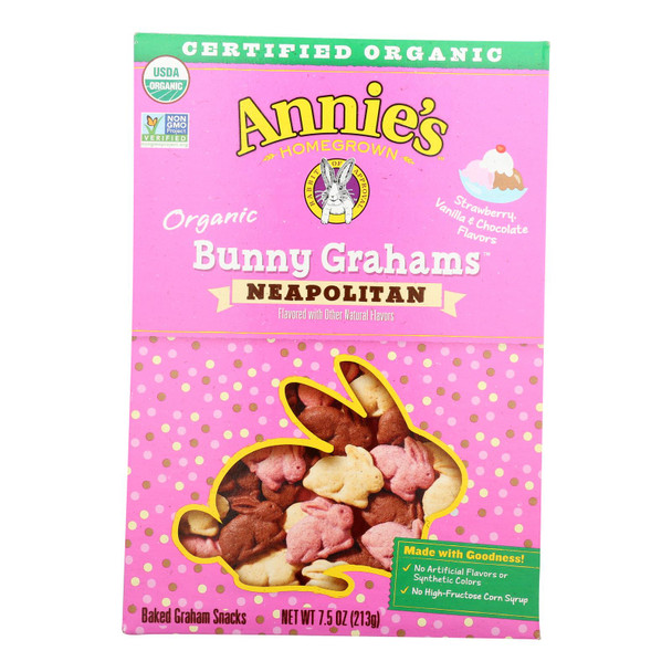 Annie's Homegrown - Crackers Neapolitan Bunnie - Case Of 12-7.5 Oz
